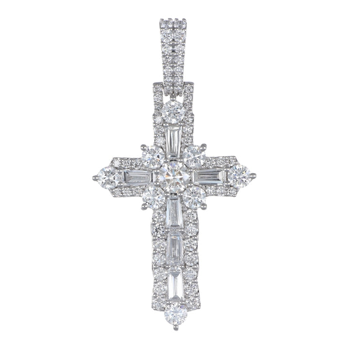 GROWNIQUE White Diamond Pendant (Lab Grown White Diamond 0.66 cts. Lab Grown White Diamond 3.29 cts. Lab Grown White Diamond 1.74 cts. )