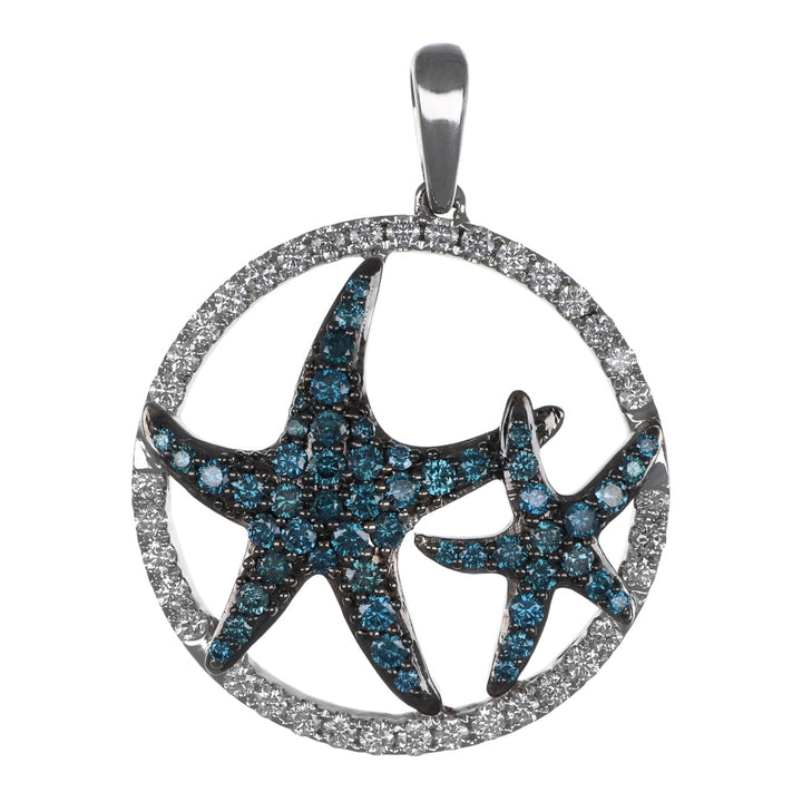 Blue Diamond Pendant (Blue Diamond 0.74 cts. White Diamond 0.53 cts.)