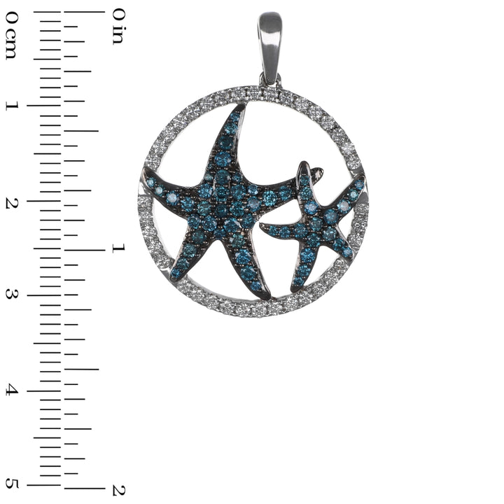 Blue Diamond Pendant (Blue Diamond 0.74 cts. White Diamond 0.53 cts.)