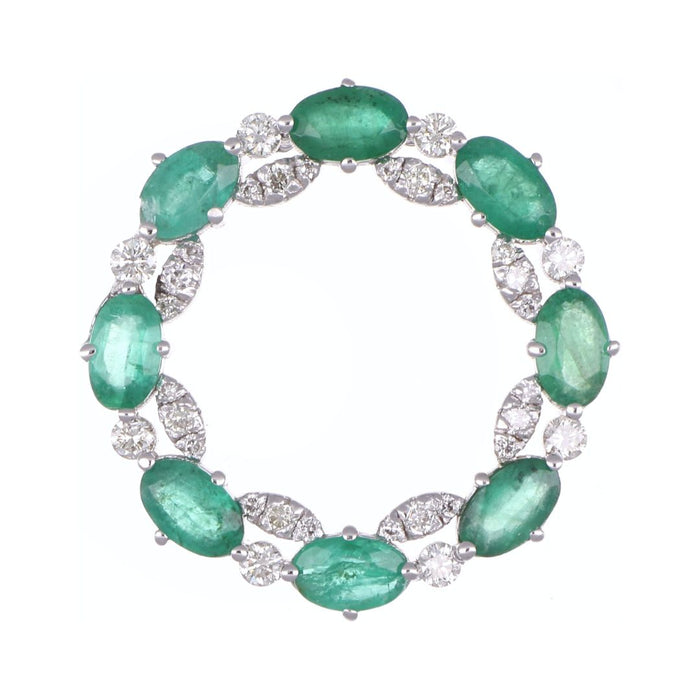Emerald Pendant (Emerald 1.65 cts. White Diamond 0.35 cts.)