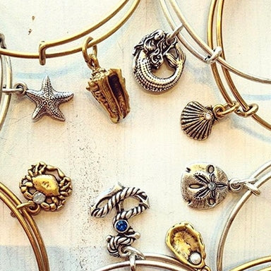 Sea themed charms on ALEX AND ANI bracelets