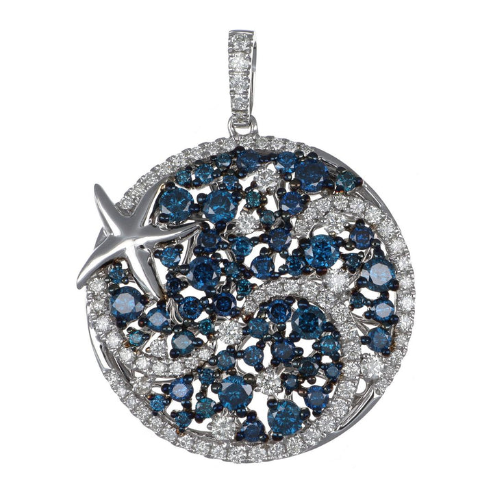 Blue Diamond Pendant (Blue Diamond 1.52 cts. White Diamond 0.74 cts.)