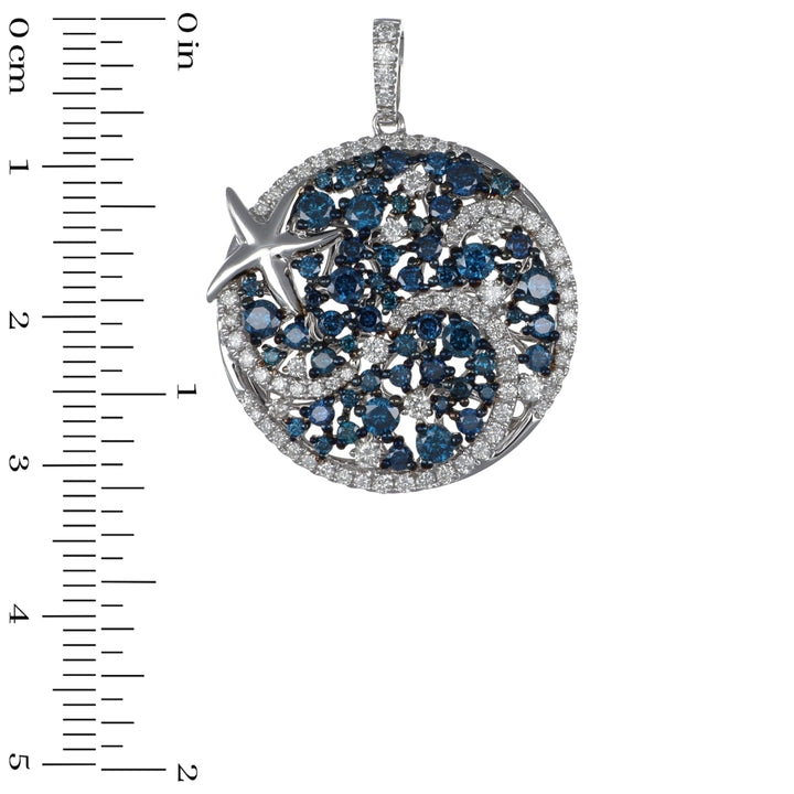 Blue Diamond Pendant (Blue Diamond 1.52 cts. White Diamond 0.74 cts.)