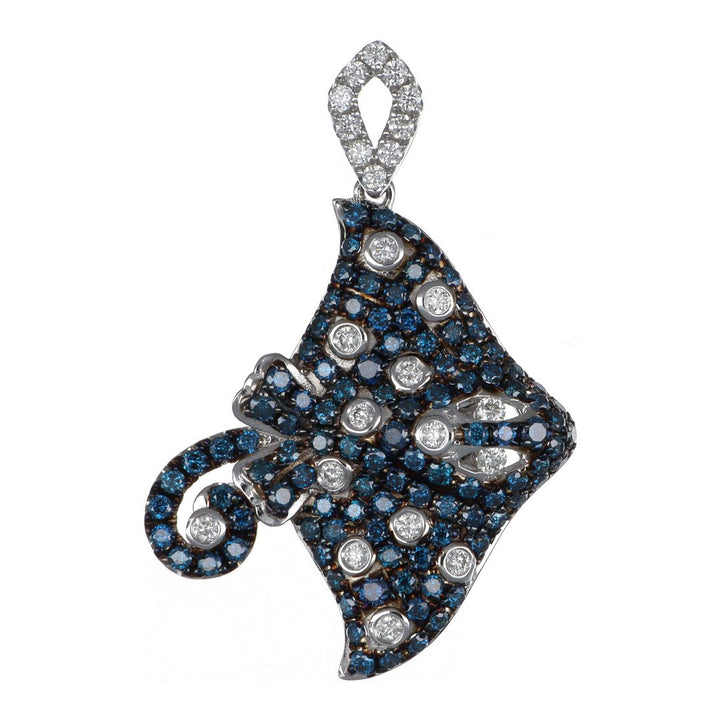 Blue Diamond Pendant (Blue Diamond 0.93 cts. White Diamond 0.22 cts.)