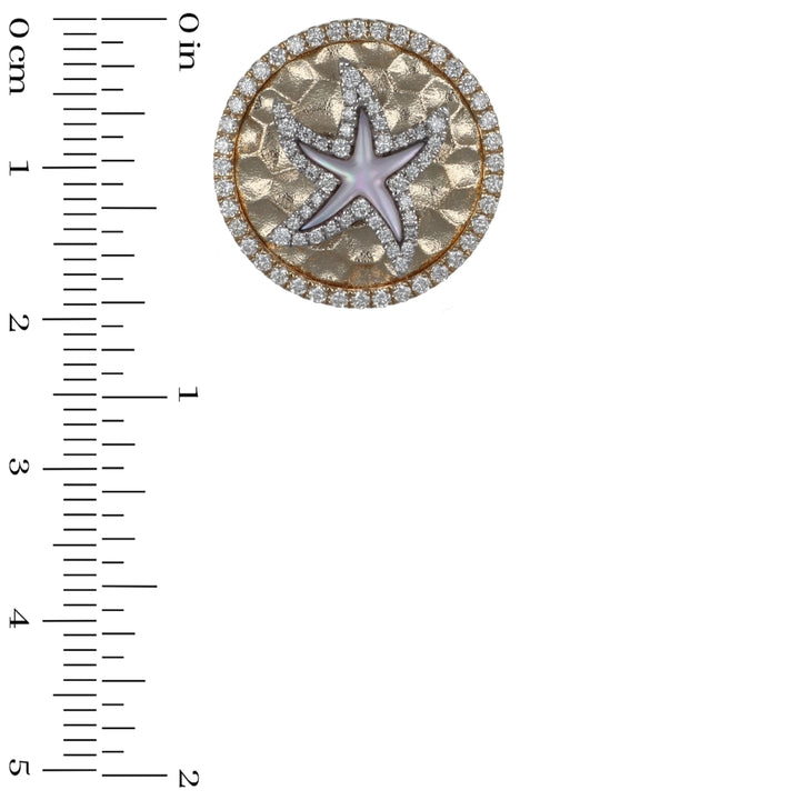 Mother of Pearl Pendant (White Mother of Pearl White Diamond 0.54 cts.)
