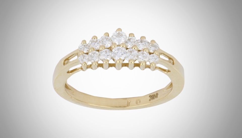 Kaya♡14kgf STUDIO BY KAY Baguette-Cut Lab-Grown Diamond Tapered Bar