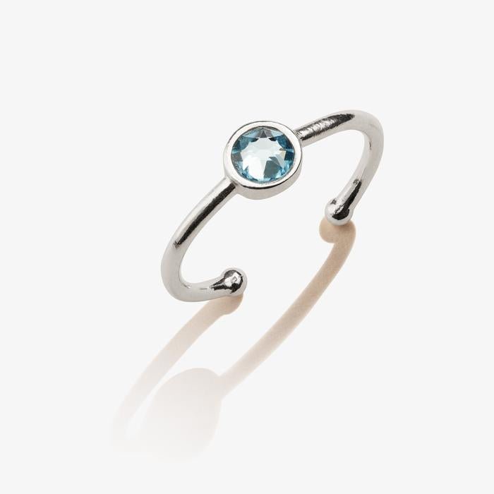 ALEX AND ANI Aquamarine Birthstone Ring, March Not Net