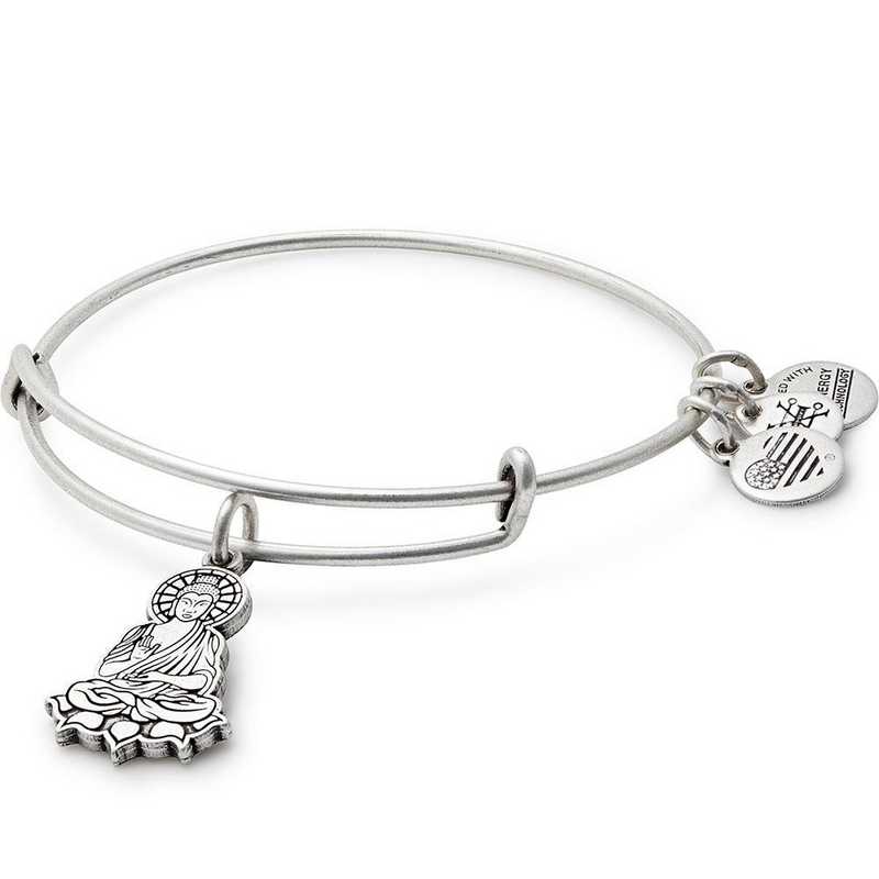 ALEX AND ANI Buddha II Rafaelian Silver Finish Bracelet Not Net