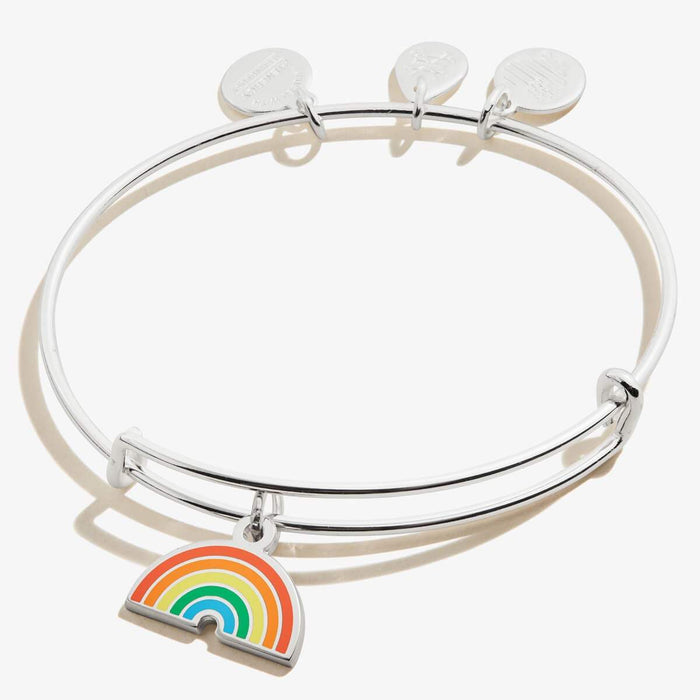 ALEX AND ANI Color Infusion Rainbow Charm Bangle Not Net