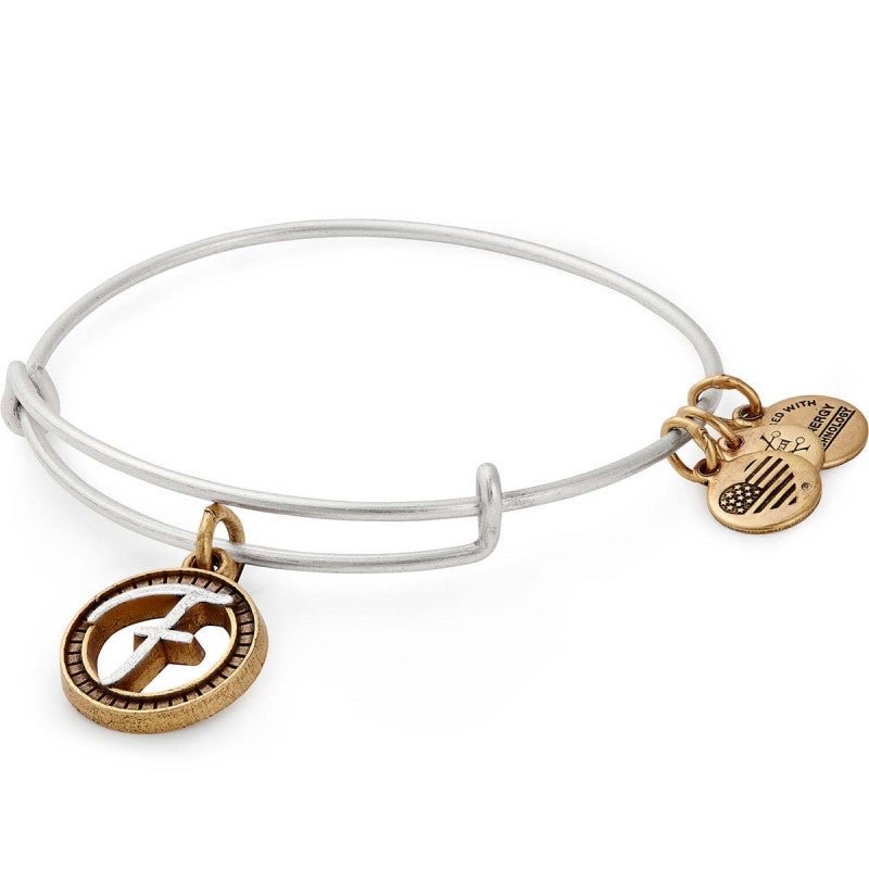 Buy ALEX AND ANI Initial F Two Tone Charm Bangle at Kay&