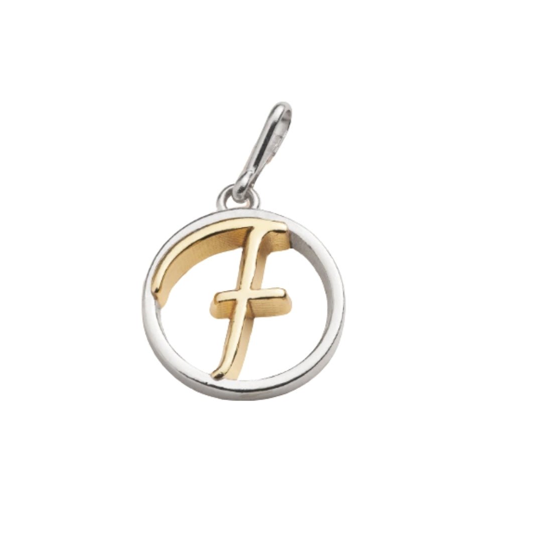 Buy ALEX AND ANI Initial F Two Tone Charm at Kay's Fine Jewelry
