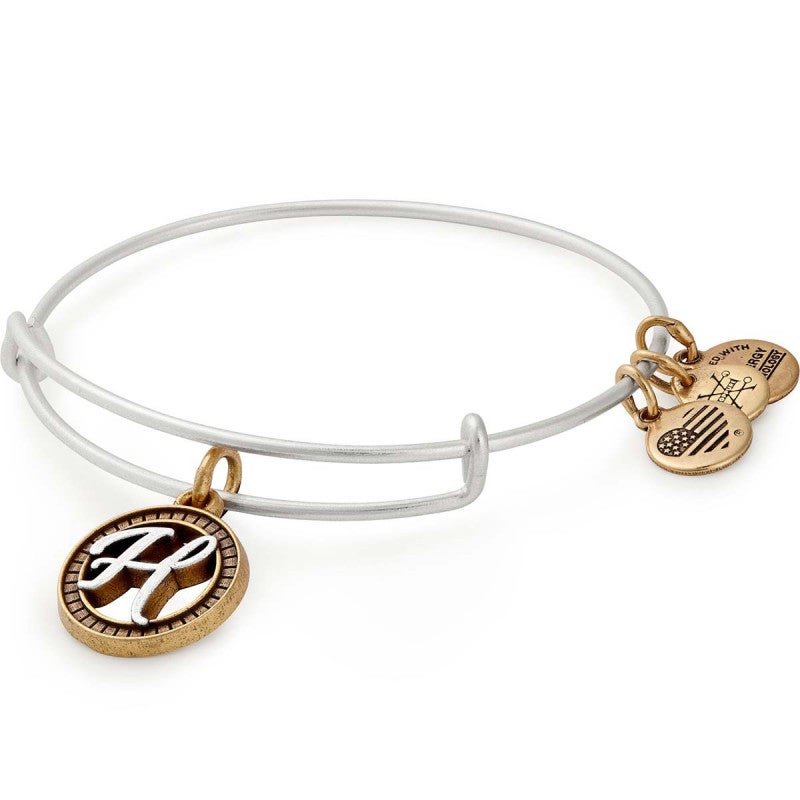 Buy ALEX AND ANI Initial H Two Tone Charm Bangle at Kay&