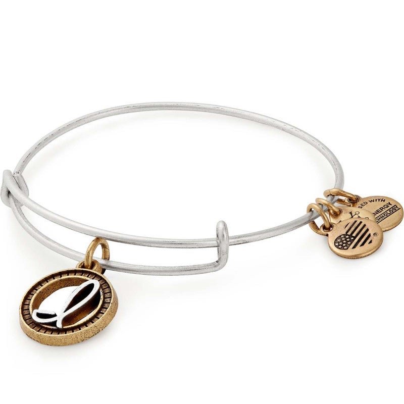 ALEX AND ANI Initial I Two Tone Charm Bangle Not Net