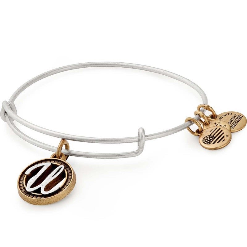 Buy ALEX AND ANI Initial U Two Tone Charm Bangle at Kay's Fine Jewelry