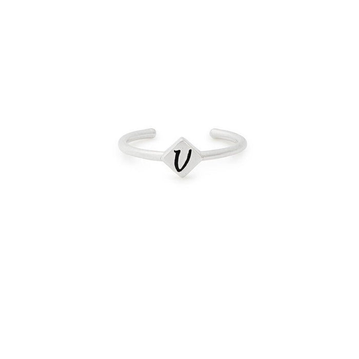 ALEX AND ANI Initial V Adjustable Ring Not Net