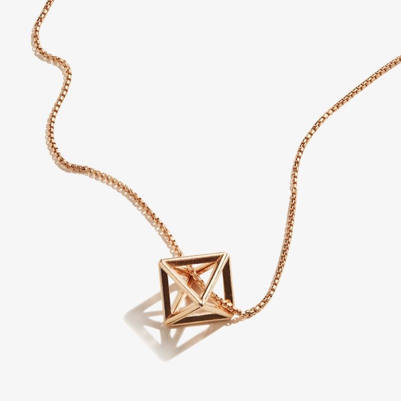 ALEX AND ANI Octahedron Necklace Not Net