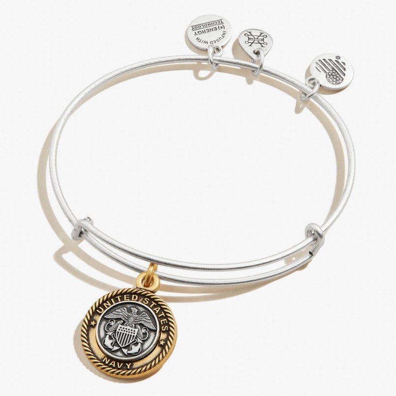 Buy ALEX AND ANI U.S. Navy Charm Bangle Two Tone at Kay's Fine Jewelry