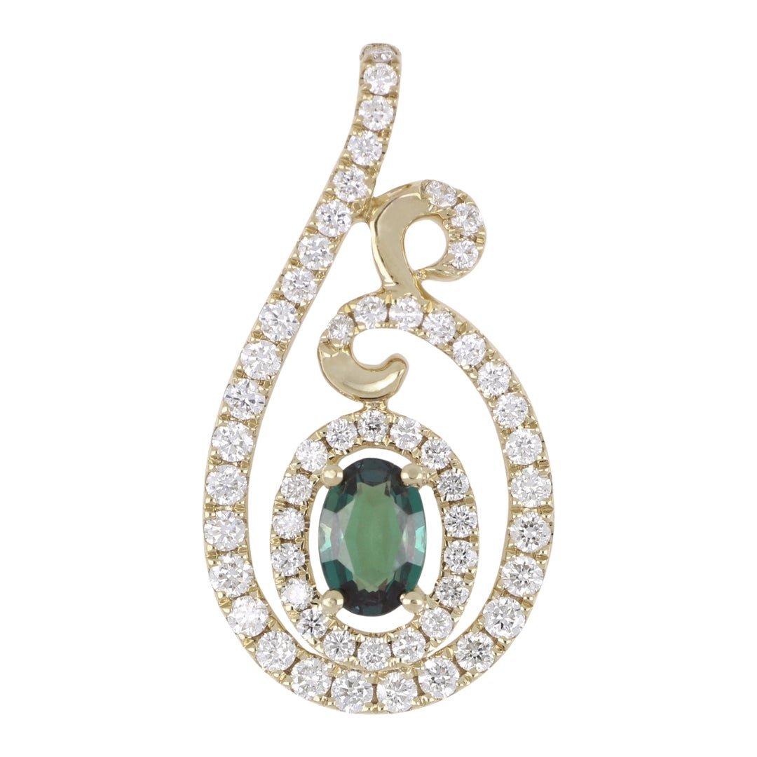 Alexandrite Pendant (Alexandrite 0.23 cts. White Diamond 0.31 cts.) Not Net