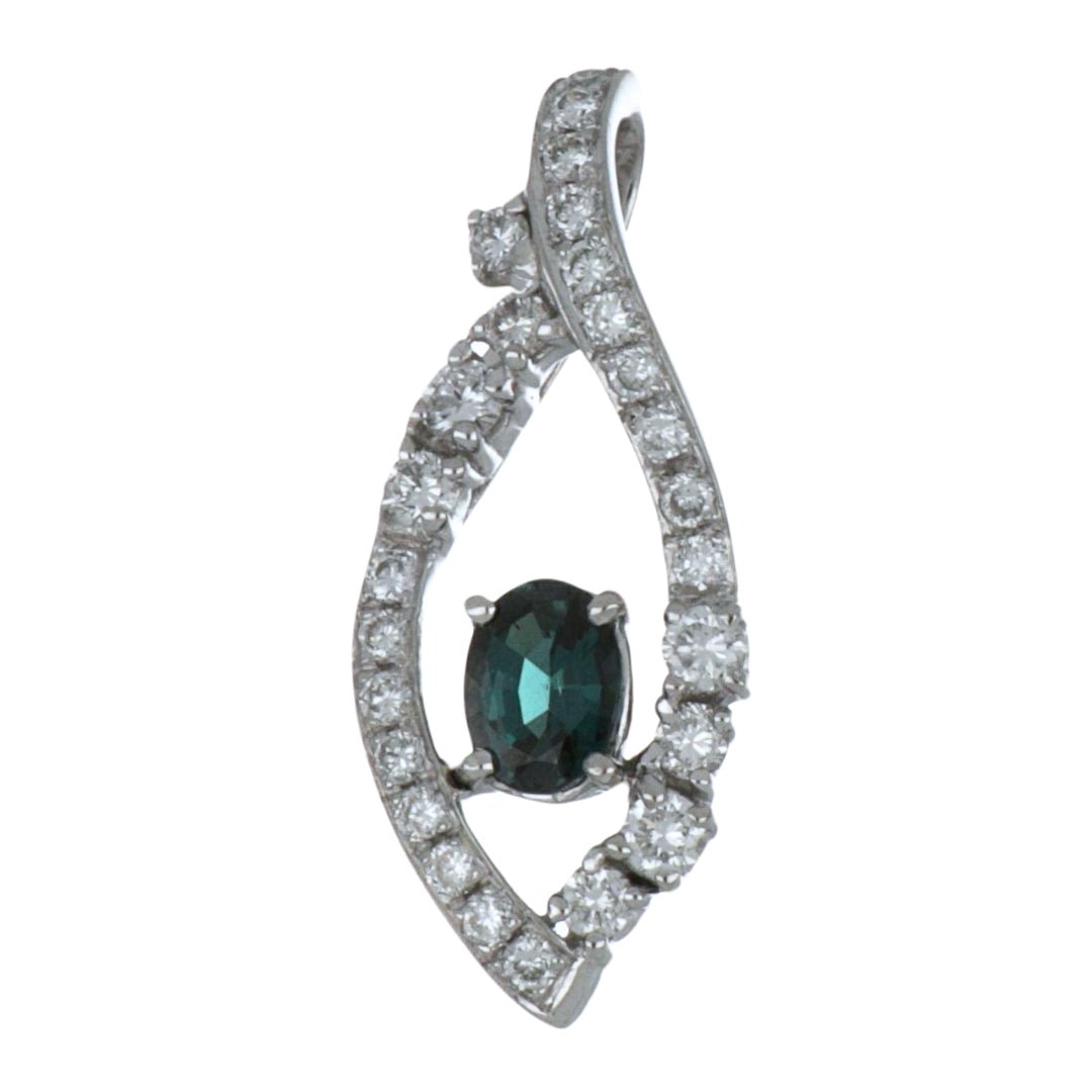 Alexandrite Pendant (Alexandrite 0.3 cts. White Diamond 0.33 cts.) Not Net