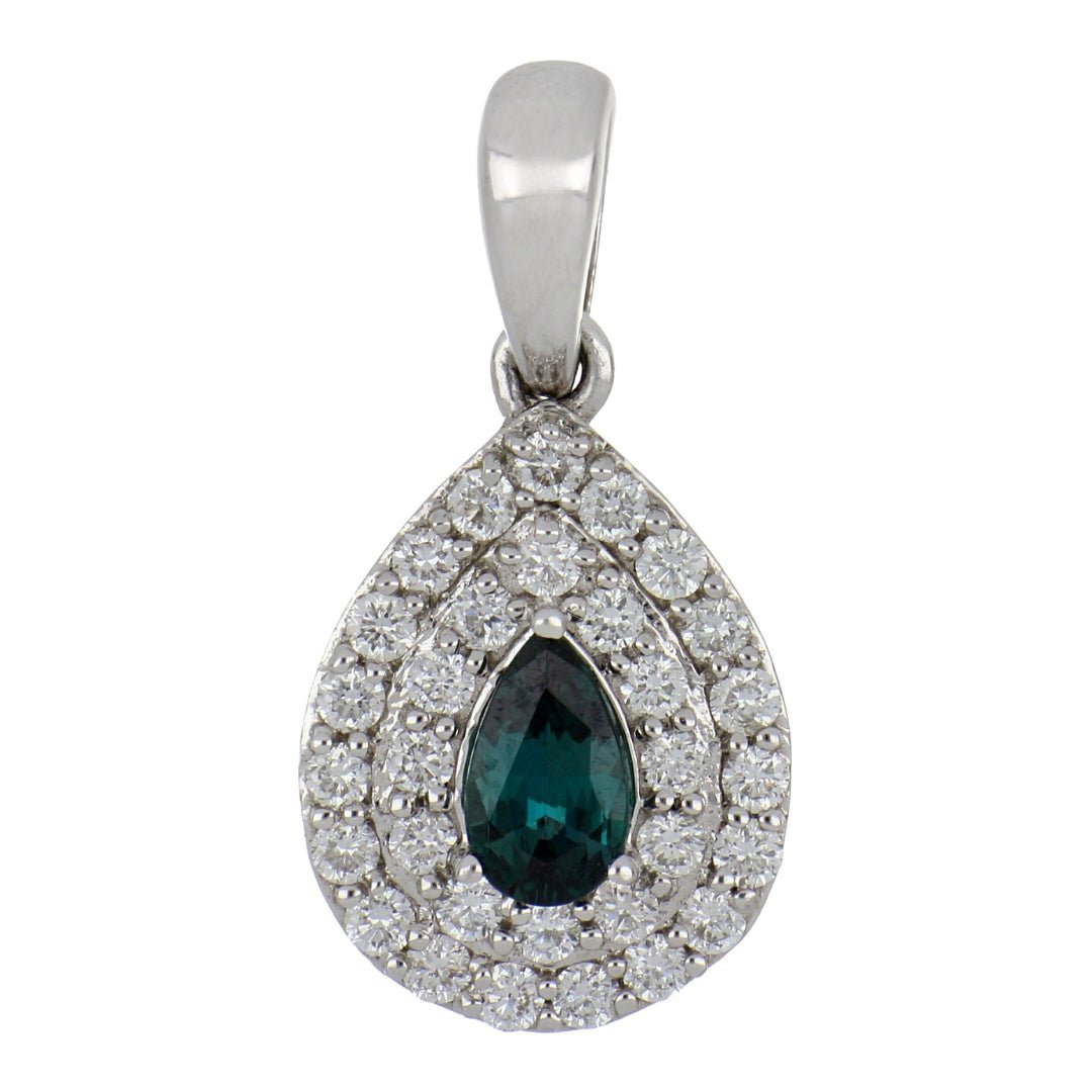 Alexandrite Pendant (Alexandrite 0.35 cts. White Diamond 0.42 cts.) Not Net
