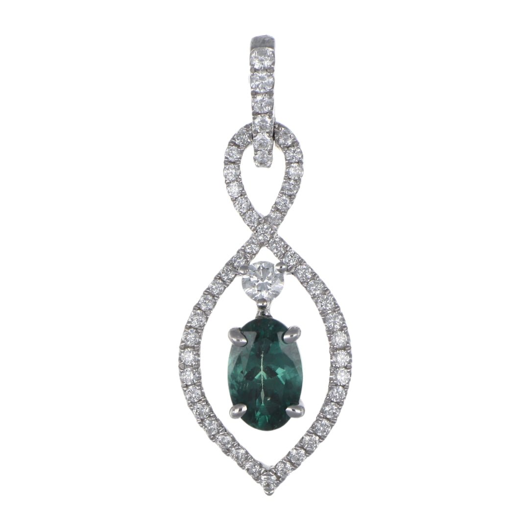 Alexandrite Pendant (Alexandrite 0.61 cts. White Diamond 0.23 cts.) Not Net