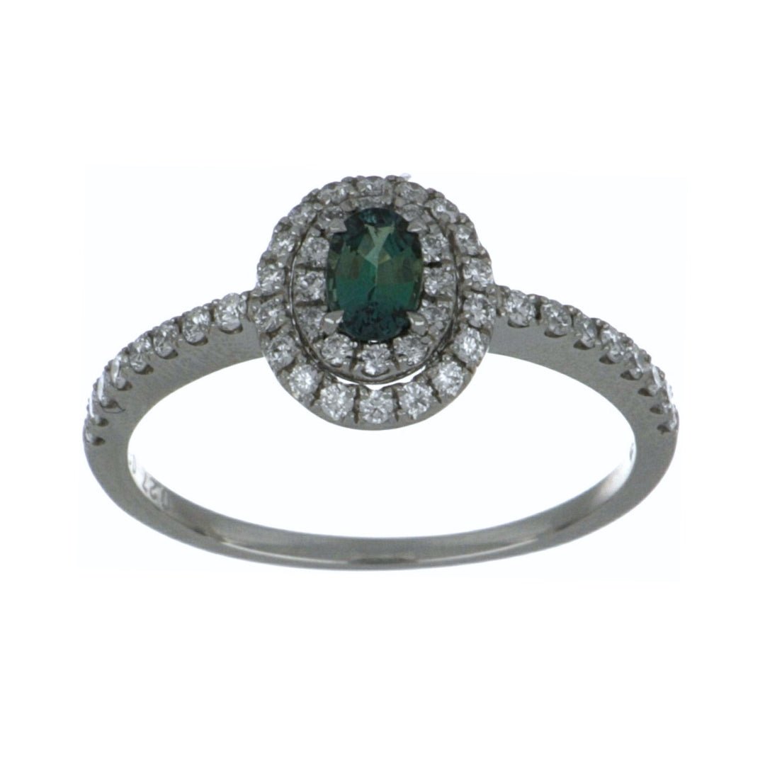 Alexandrite Ring (Alexandrite 0.27 cts. White Diamond 0.3 cts.) Not Net