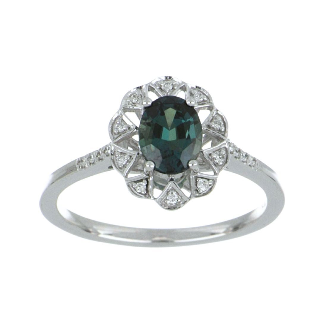 Alexandrite Ring (Alexandrite 0.38 cts. White Diamond 0.06 cts.) Not Net