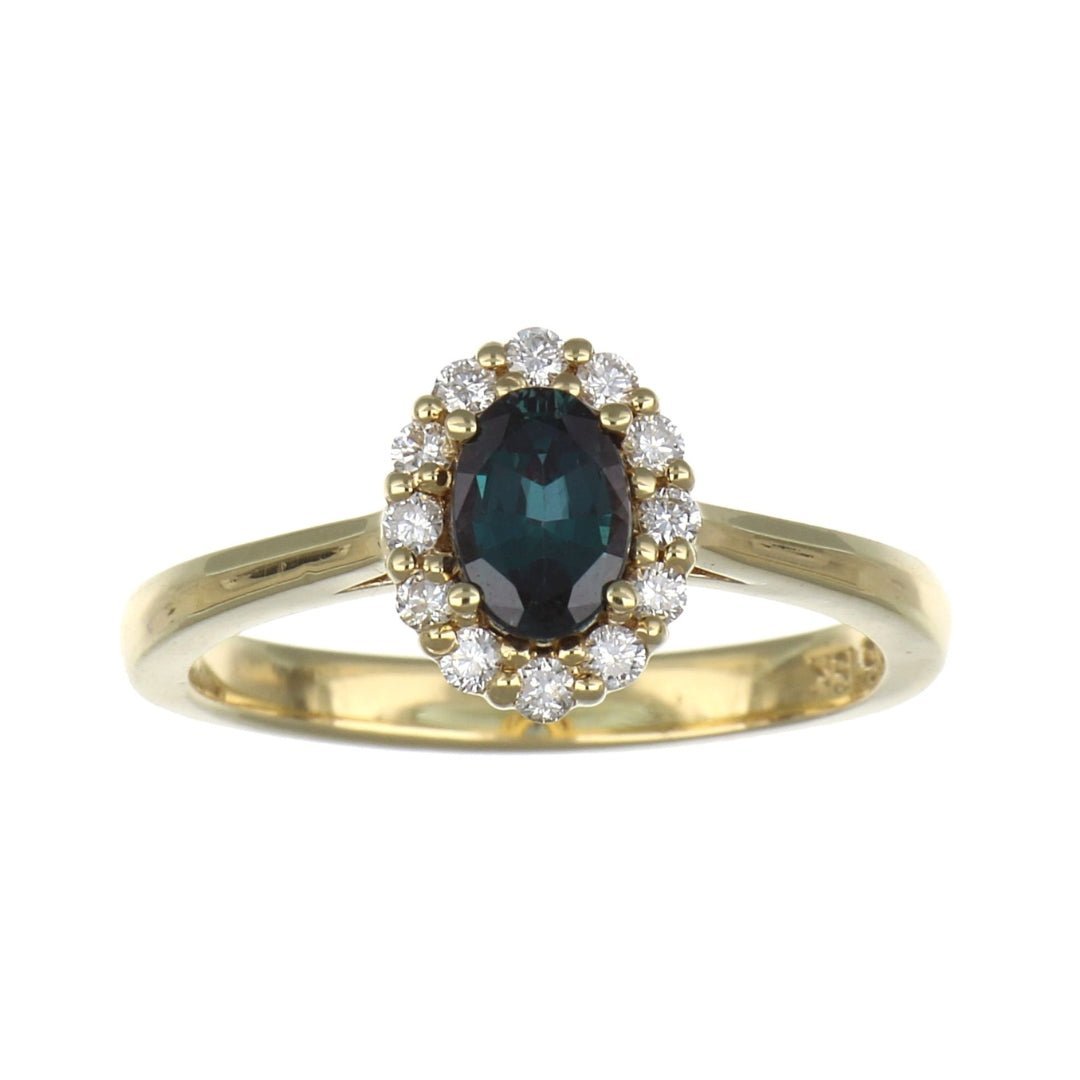 Alexandrite Ring (Alexandrite 0.61 cts. White Diamond 0.2 cts.) Not Net