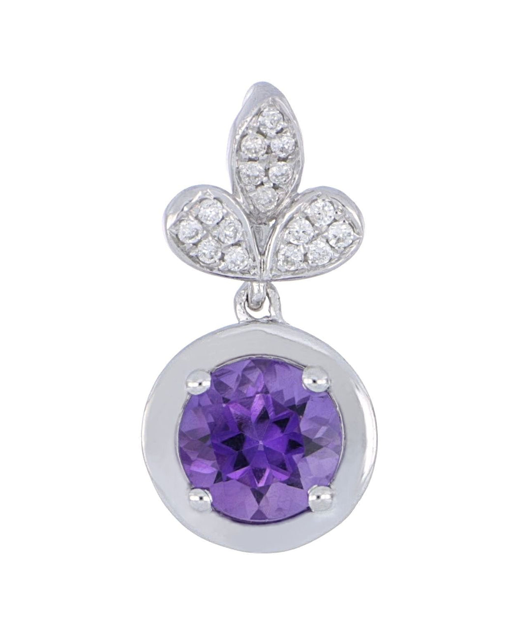 Amethyst Ladies Pendant (Amethyst 0.57 cts. White Diamond 0.05 cts.) Not Net