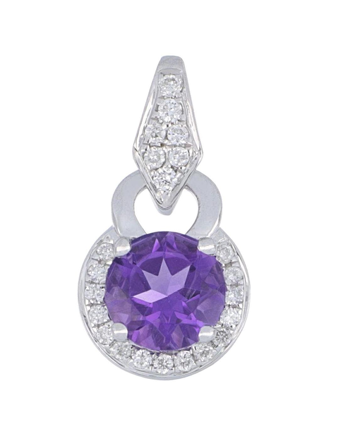 Amethyst Ladies Pendant (Amethyst 0.57 cts. White Diamond 0.08 cts.) Not Net