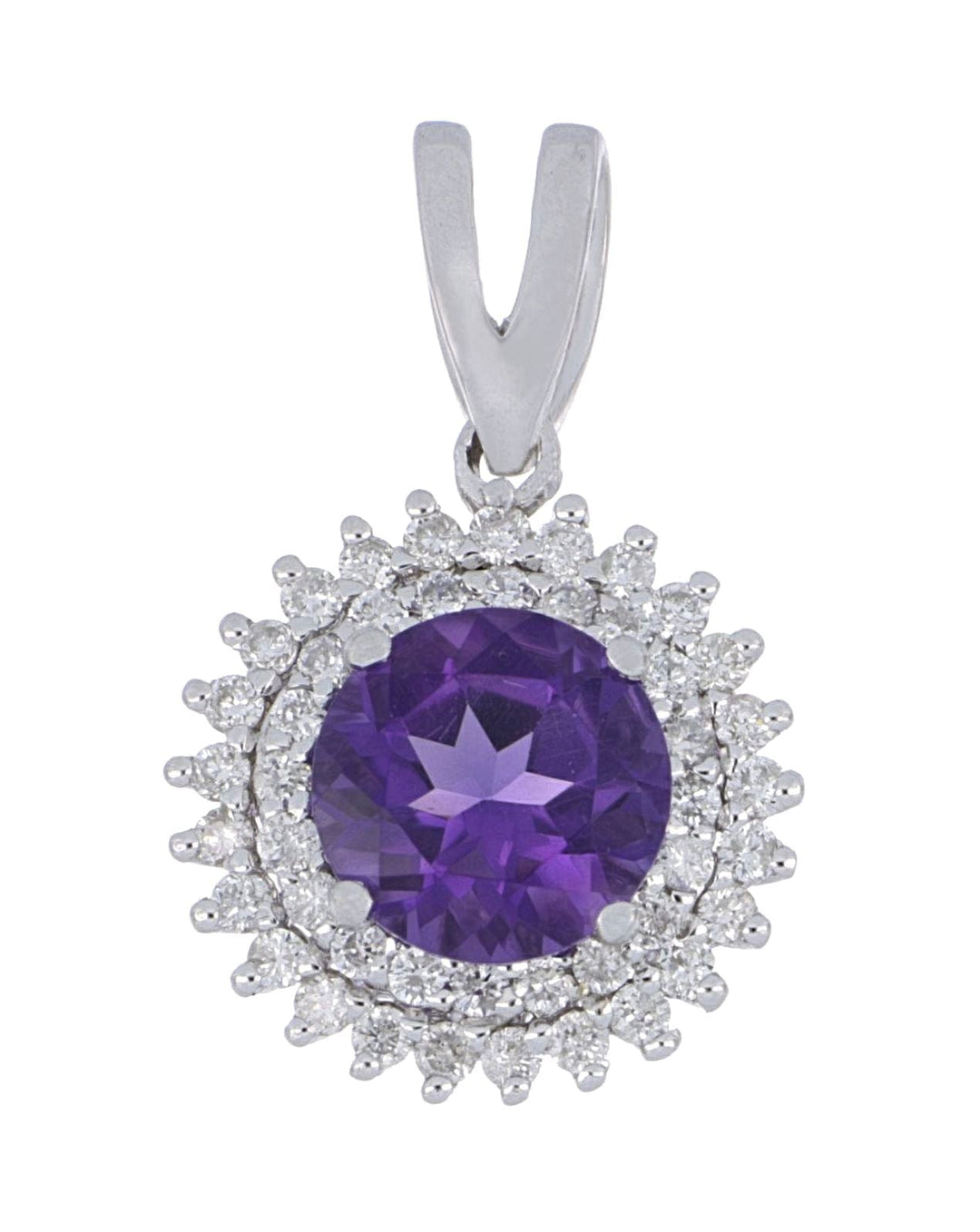 Amethyst Ladies Pendant (Amethyst 0.74 cts. White Diamond 0.23 cts.) Not Net