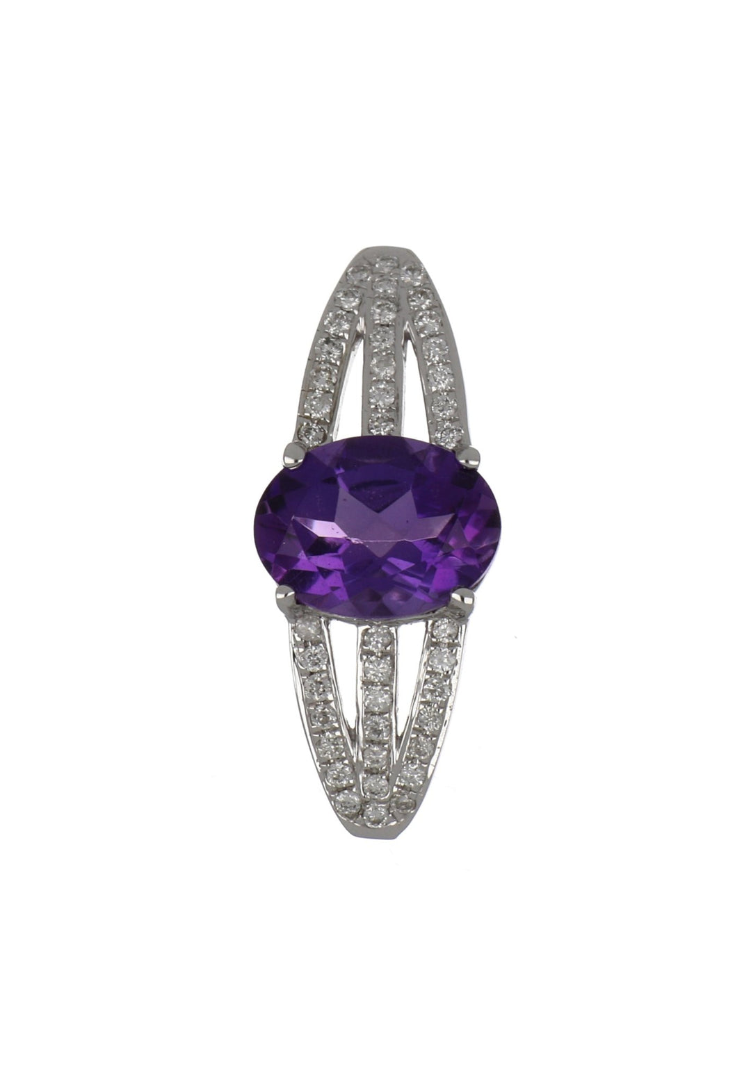Amethyst Ladies Pendant (Amethyst 1.03 cts. White Diamond 0.12 cts.) Not Net