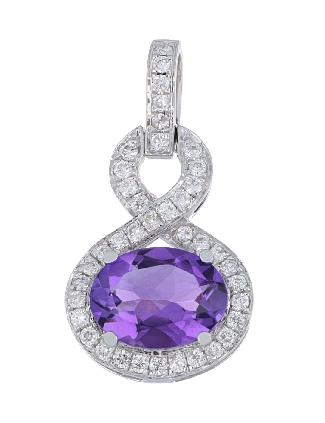 Amethyst Ladies Pendant (Amethyst 1.04 cts. White Diamond 0.2 cts.) Not Net
