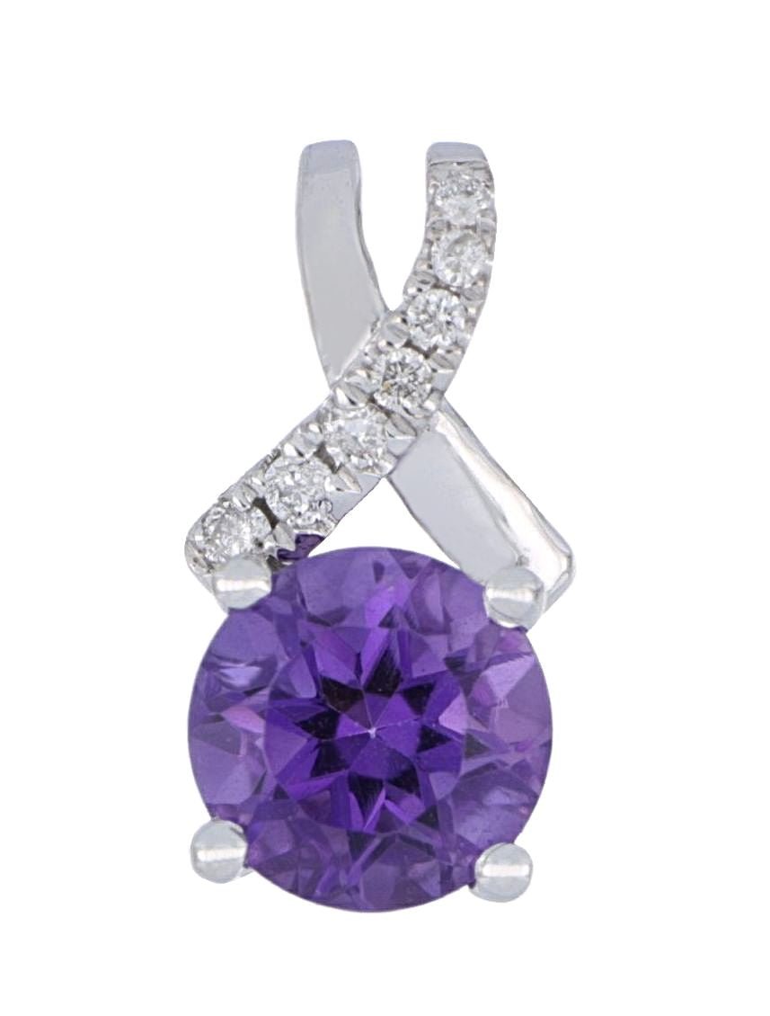 Amethyst Pendant (Amethyst 0.55 cts. White Diamond 0.03 cts.) Not Net