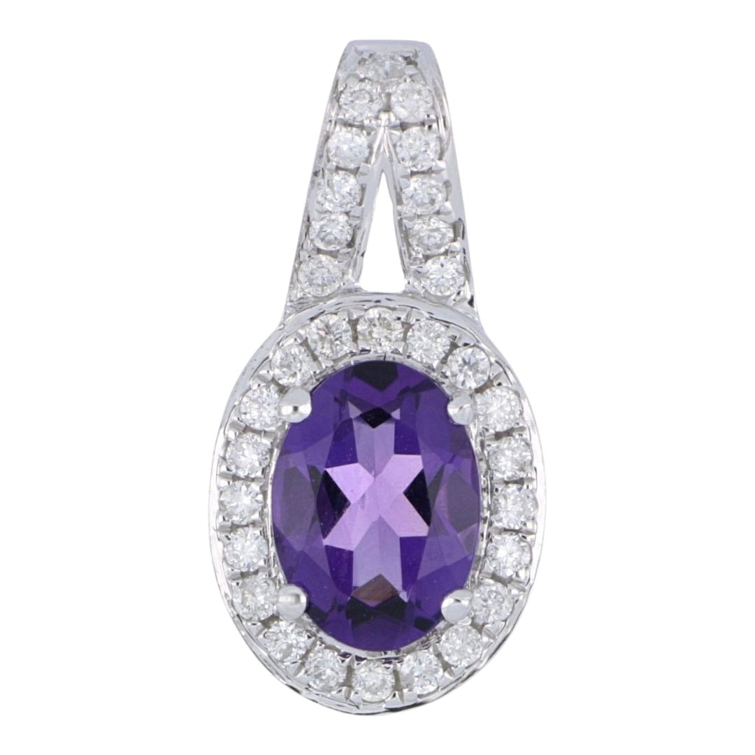 Amethyst Pendant (Amethyst 0.68 cts. White Diamond 0.15 cts.) Not Net