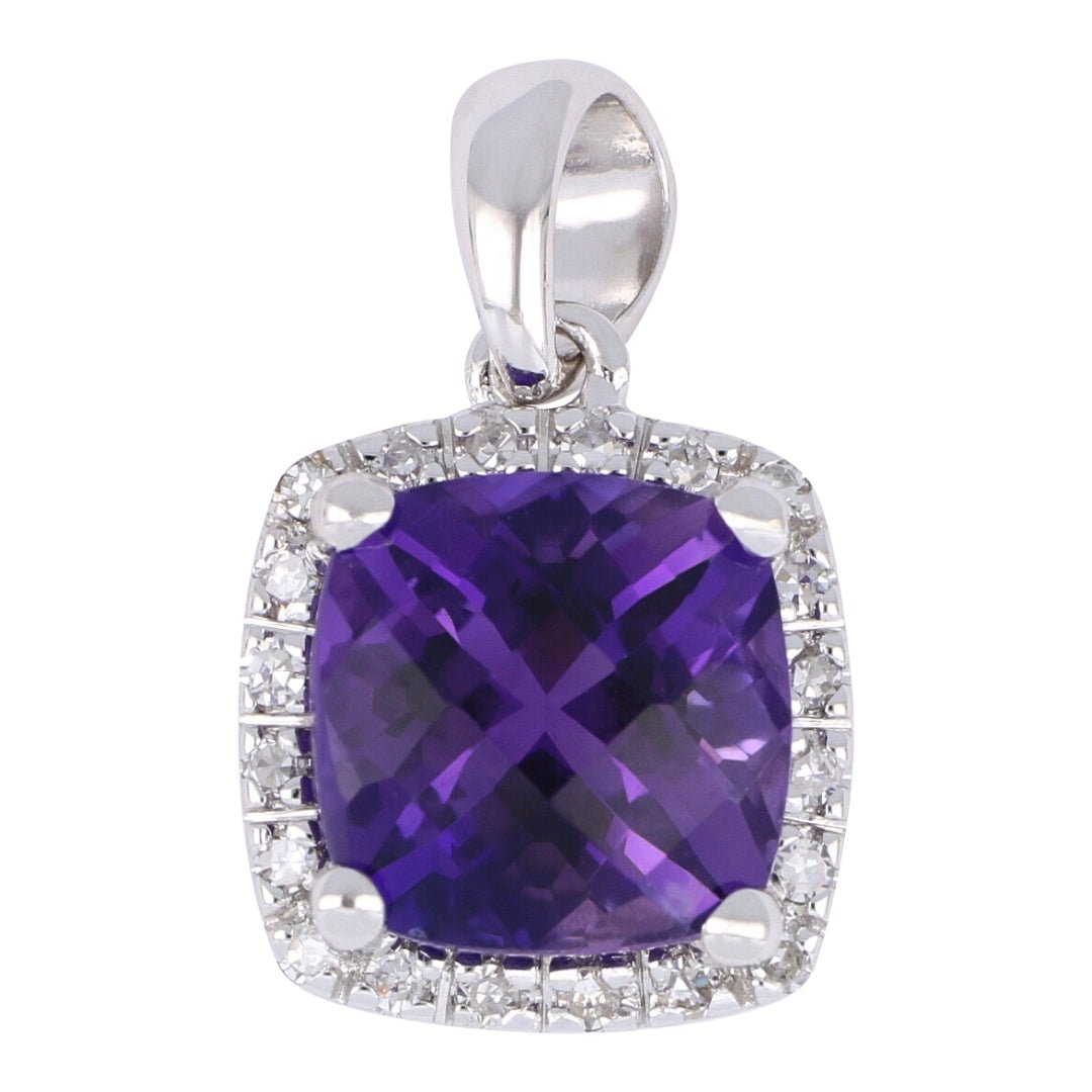 Buy Amethyst Pendant (Amethyst 1.44 cts. White Diamond 0.08 cts.) at Kay's Fine Jewelry