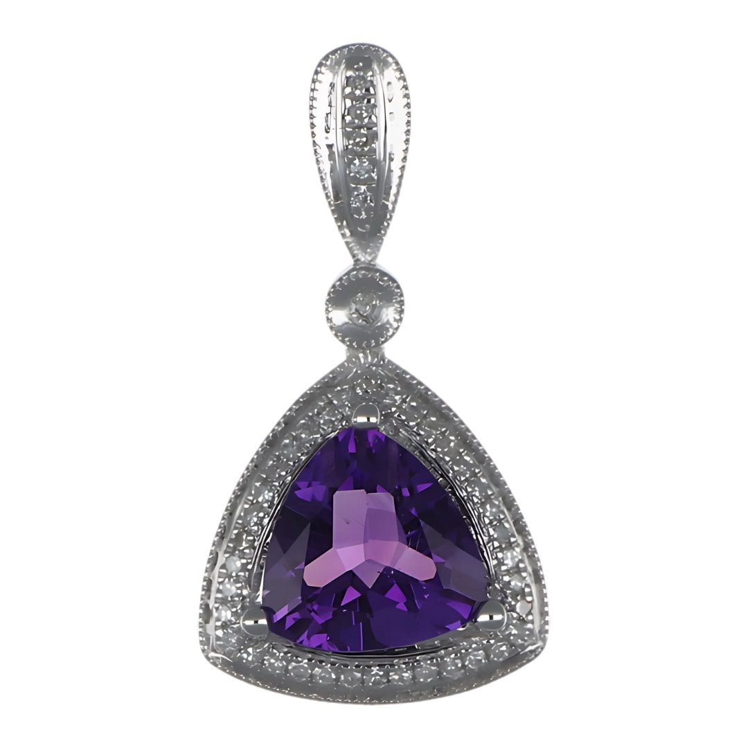 Buy Amethyst Pendant (Amethyst 1.59 cts. White Diamond 0.11 cts.) at Kay's Fine Jewelry