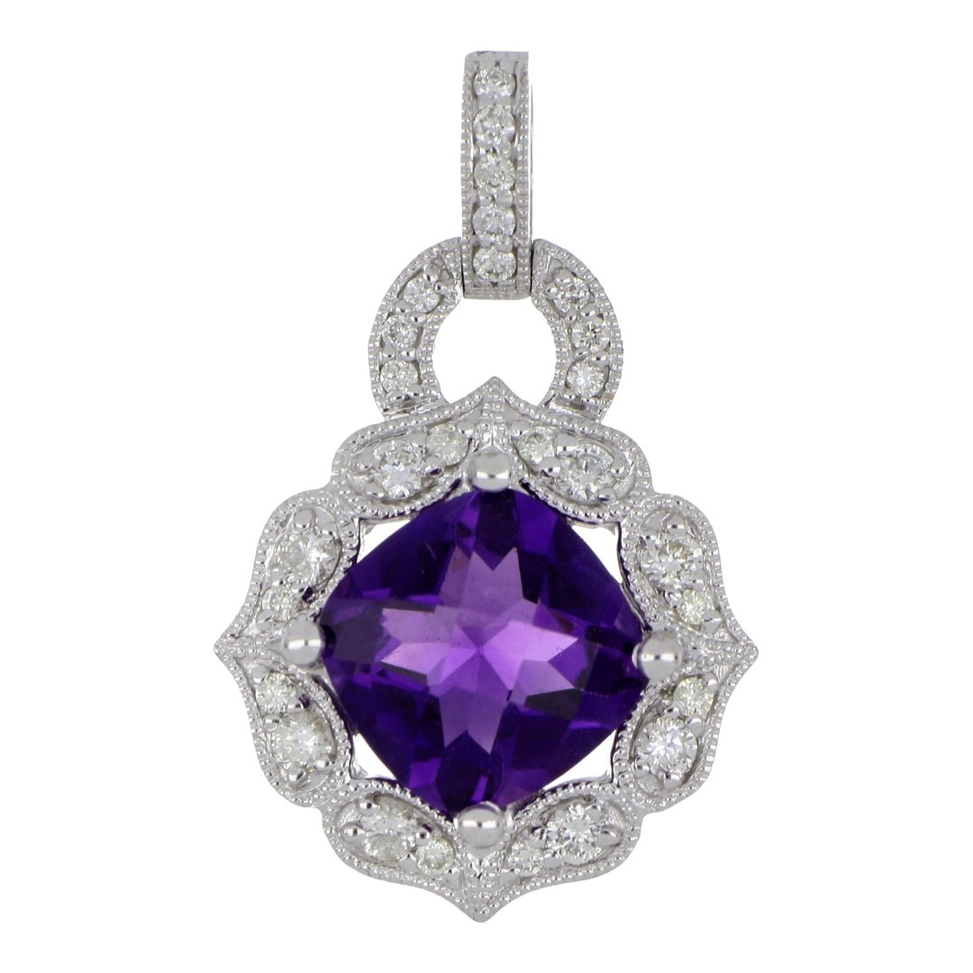 Buy Amethyst Pendant (Amethyst 1.96 cts. White Diamond 0.28 cts.) at Kay's Fine Jewelry