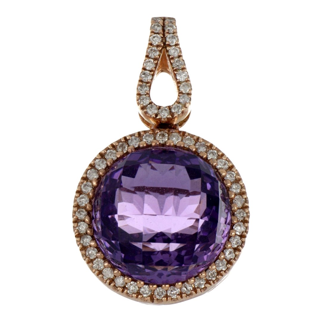 Amethyst Pendant (Amethyst 6.93 cts. White Diamond 0.25 cts.) Not Net