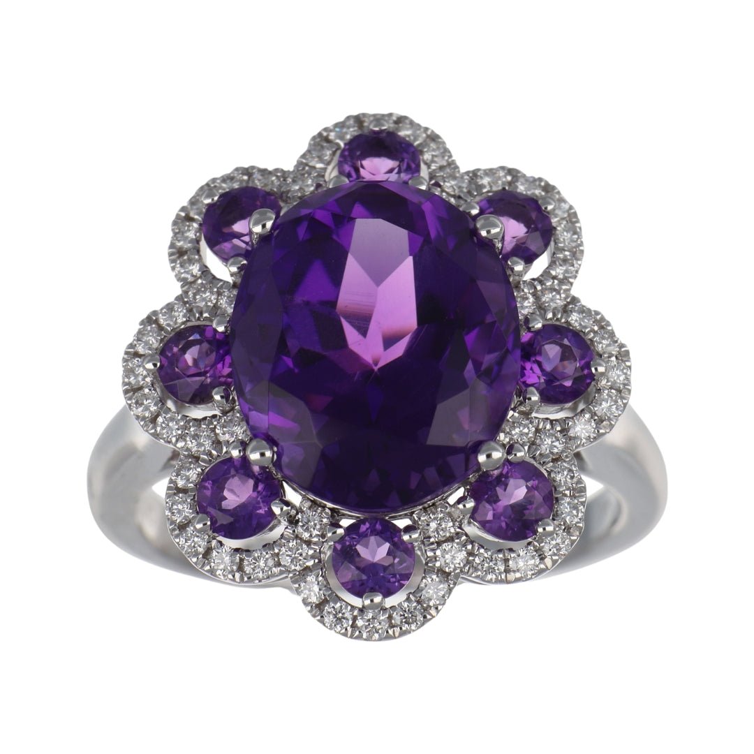 Buy Amethyst Ring (Amethyst 5.48 cts. White Diamond 0.3 cts.) at Kay's Fine Jewelry