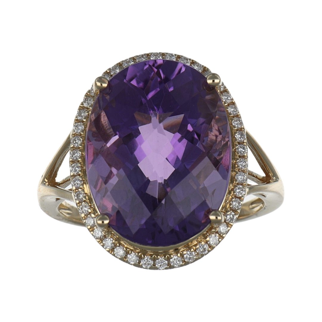 Buy Amethyst Ring (Amethyst 9.1 cts. White Diamond 0.23 cts.) at Kay's Fine Jewelry