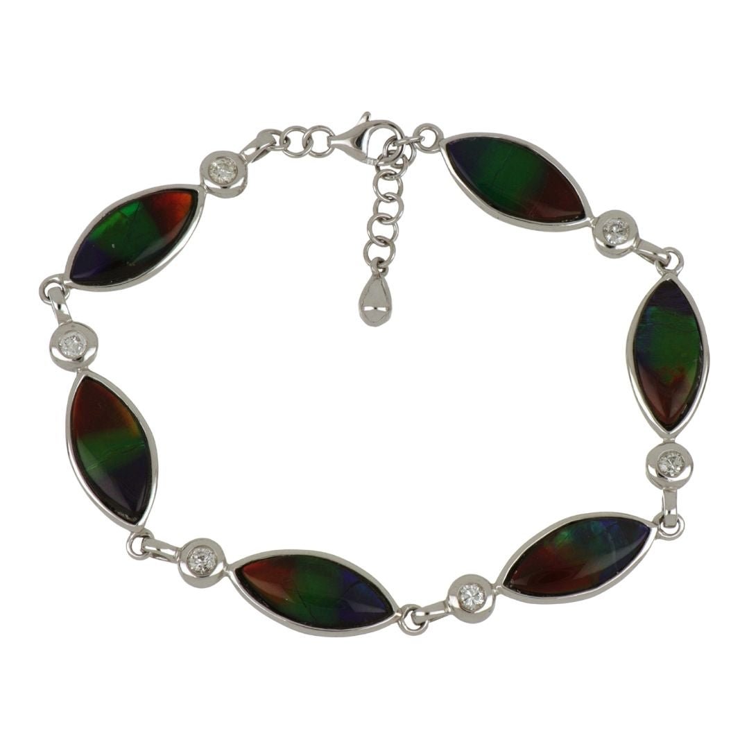 Buy Ammolite Bracelet (Ammolite White Diamond 0.5 cts.) at Kay's Fine Jewelry