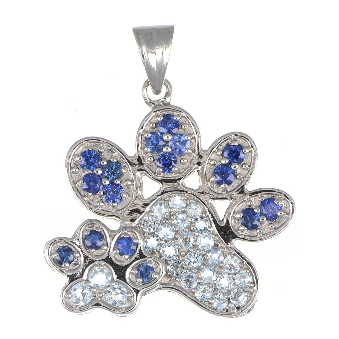 Buy Aquamarine Pendant (Aquamarine 0.77 cts. Blue Sapphire 1.34 cts.) at Kay's Fine Jewelry