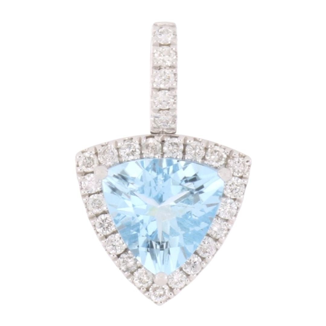 Buy Aquamarine Pendant (Aquamarine 0.88 cts. White Diamond 0.20 cts.) at Kay's Fine Jewelry