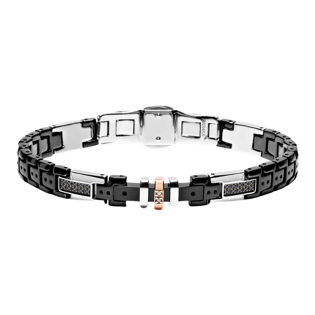 BARAKA Black Diamond Men's Bracelet (Black Diamond 0.18 cts. White Diamond 0.02 cts.) Not Net