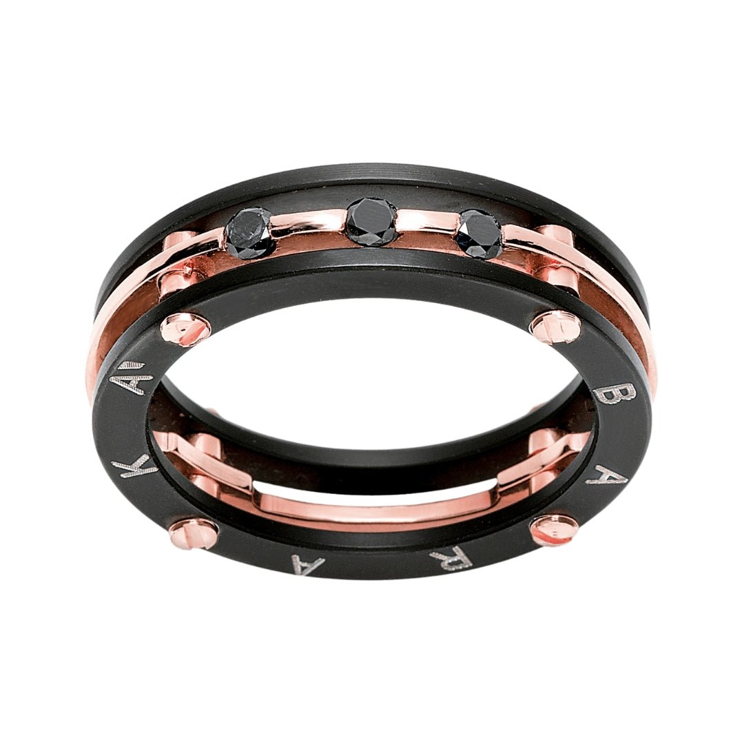 BARAKA Men's Ring Black Diamond Not Net