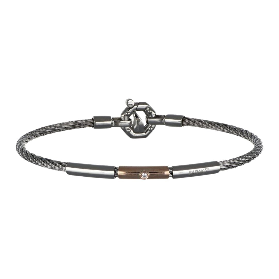 Buy BARAKA White Diamond Men's Bracelet (White Diamond 0.04 cts.) at Kay's Fine Jewelry