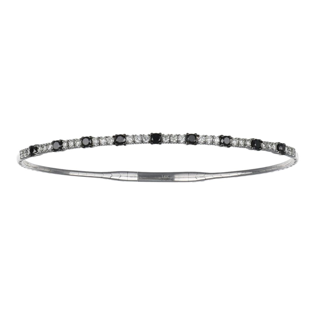 Buy Black Diamond Bangle (Black Diamond 0.55 cts. White Diamond 0.45 cts.) at Kay's Fine Jewelry