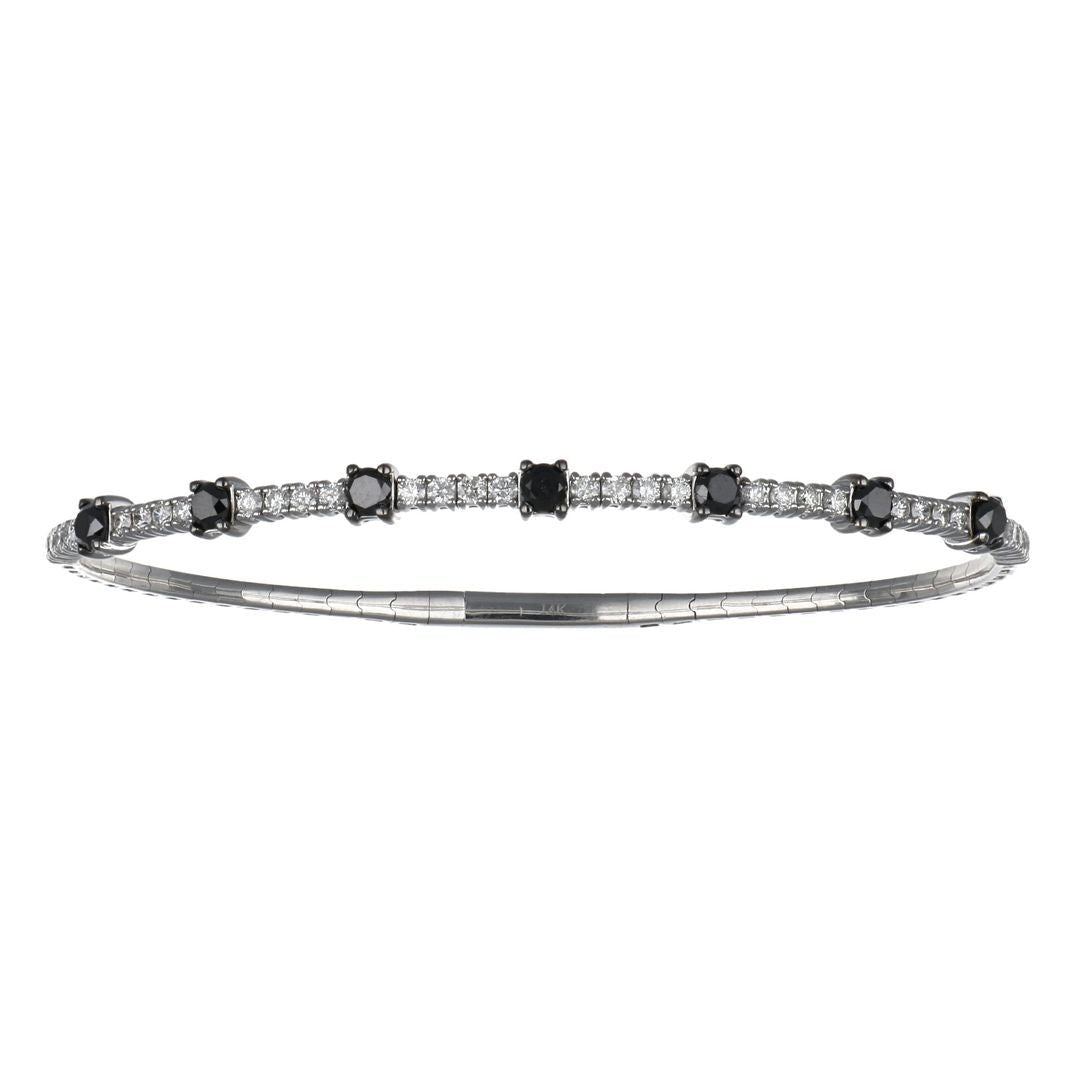 Buy Black Diamond Bangle (Black Diamond 0.99 cts. White Diamond 0.72 cts.) at Kay's Fine Jewelry