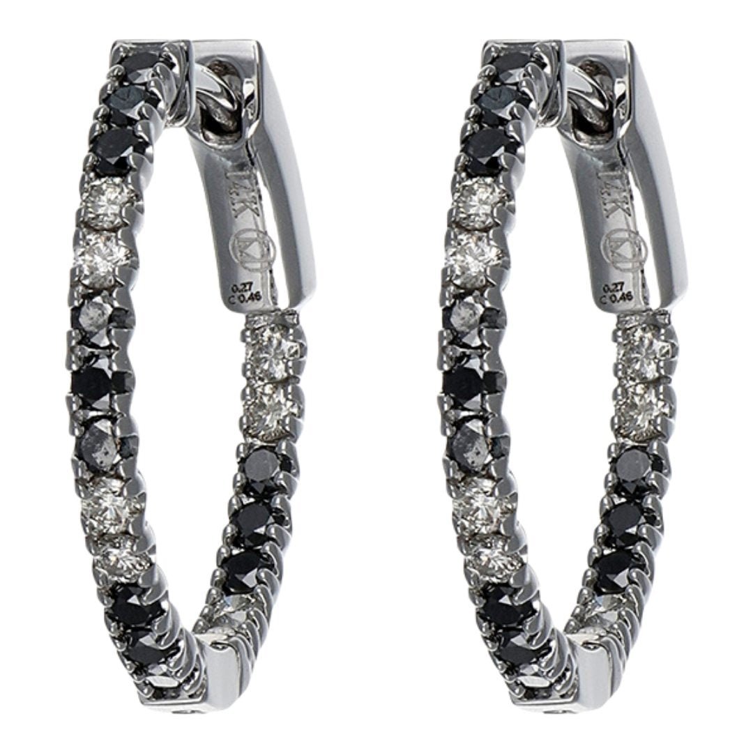 Buy Black Diamond Earrings (Black Diamond 0.46 cts. White Diamond 0.27 cts.) at Kay's Fine Jewelry